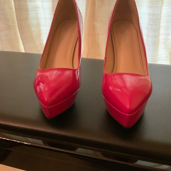 Jady Rose Hot pink platform high heeled shoes - Picture 1 of 4